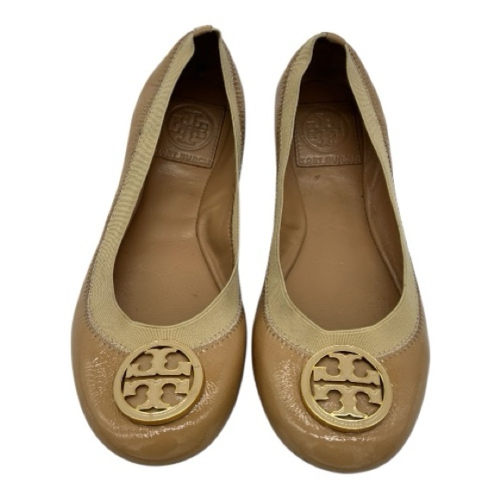 Tory Burch Carolin Tan / Nude Leather Flats 7